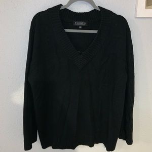 Eloquii Black V Neck Sweater